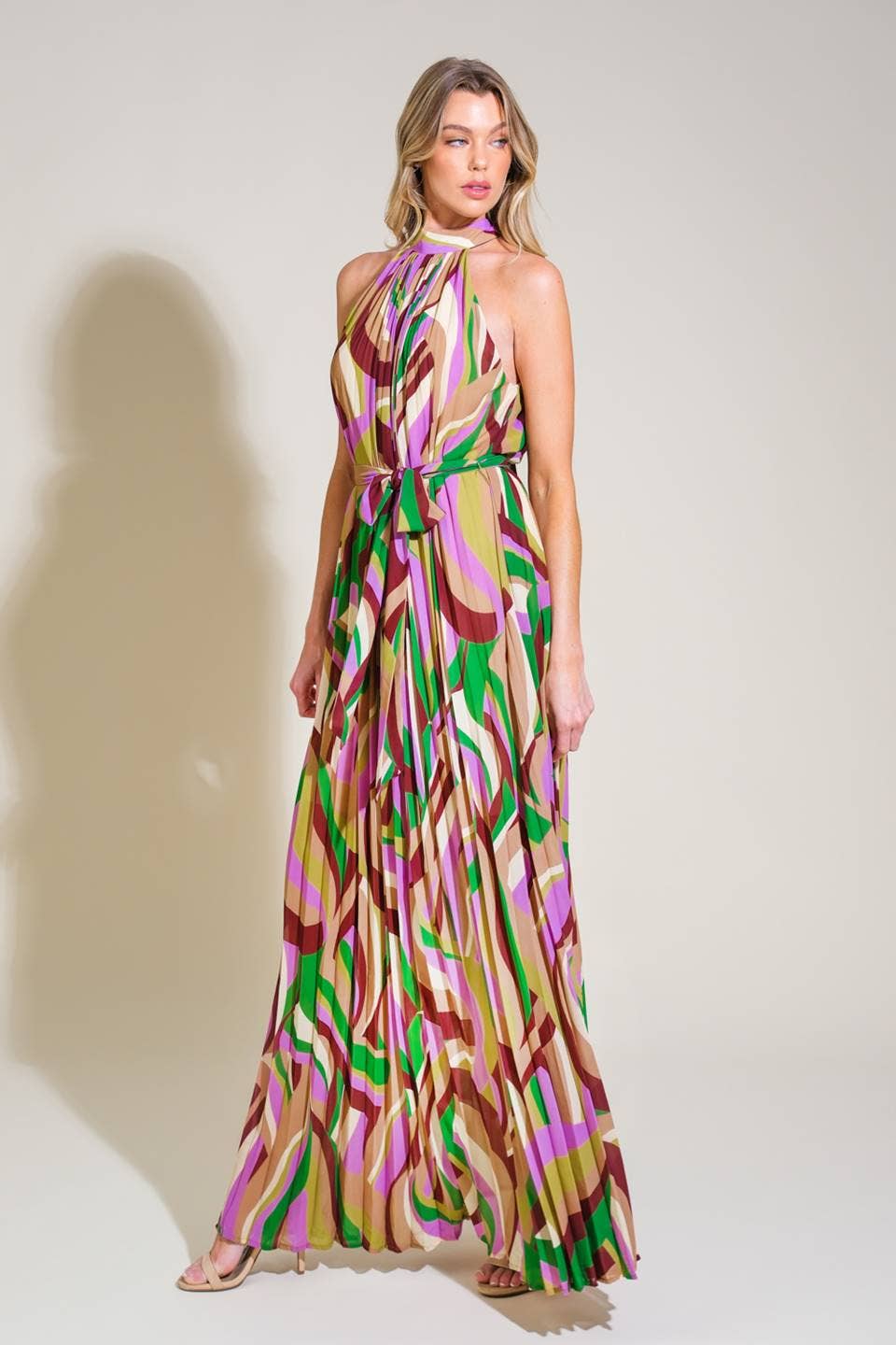 Flowing Halter Maxi Dress