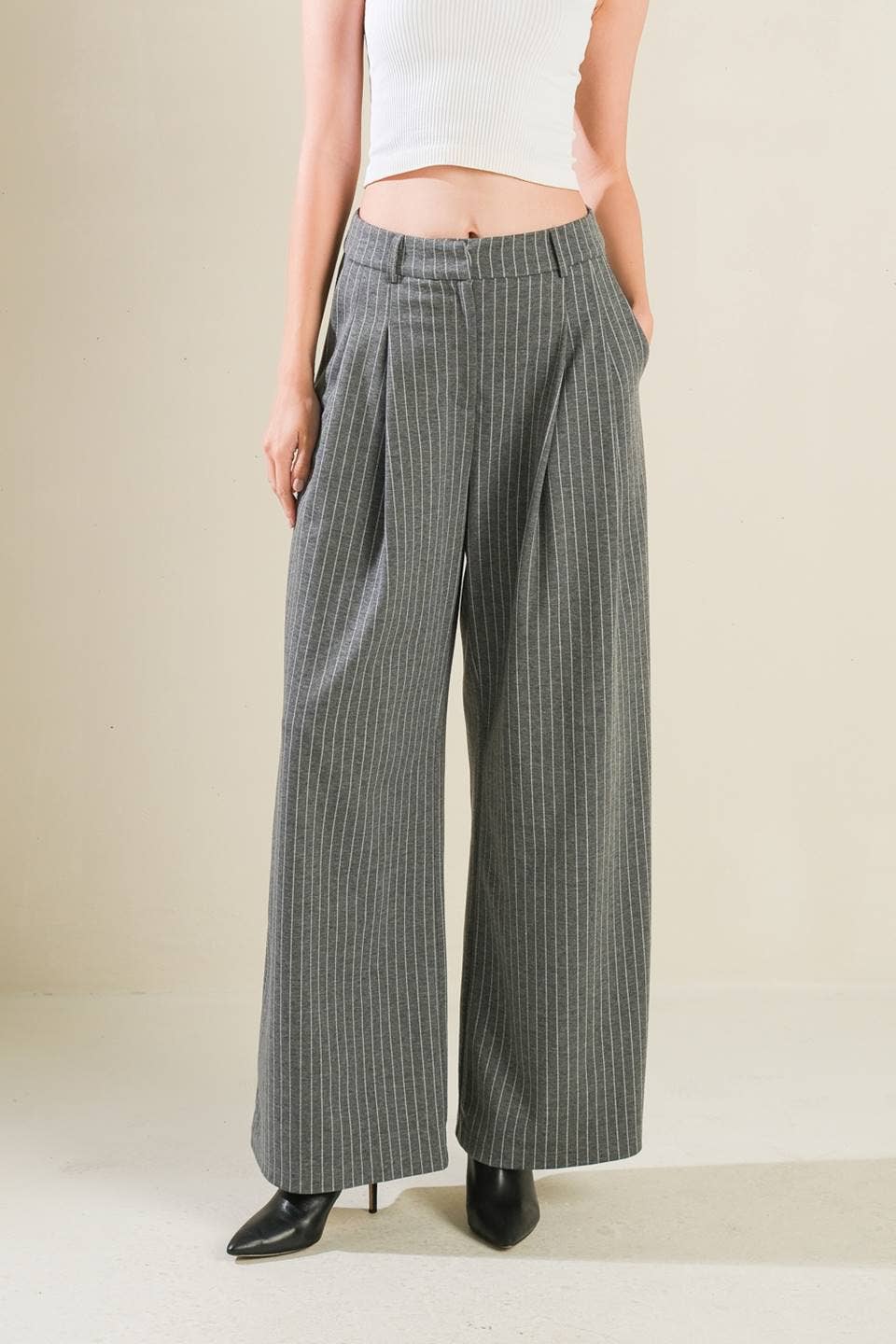 Woolen Striped Pants