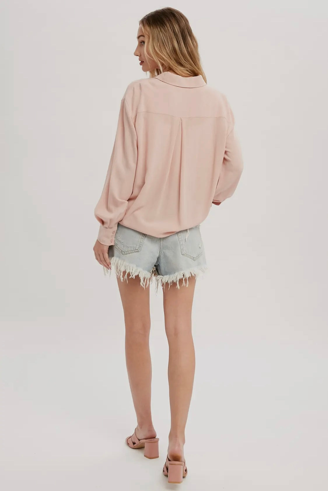 Tie Front Button Up Shirt