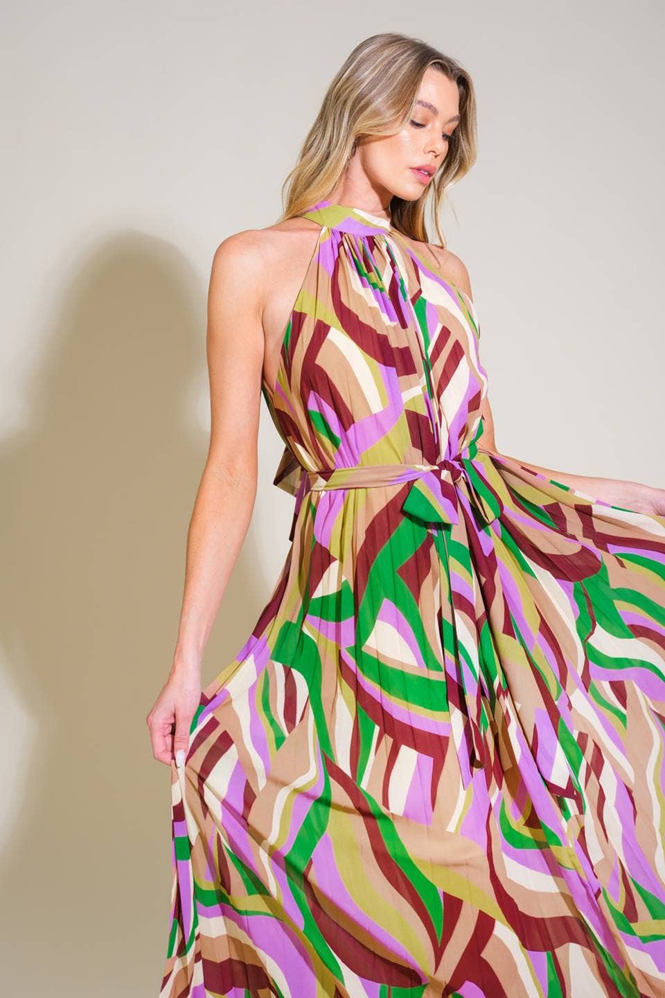 Flowing Halter Maxi Dress