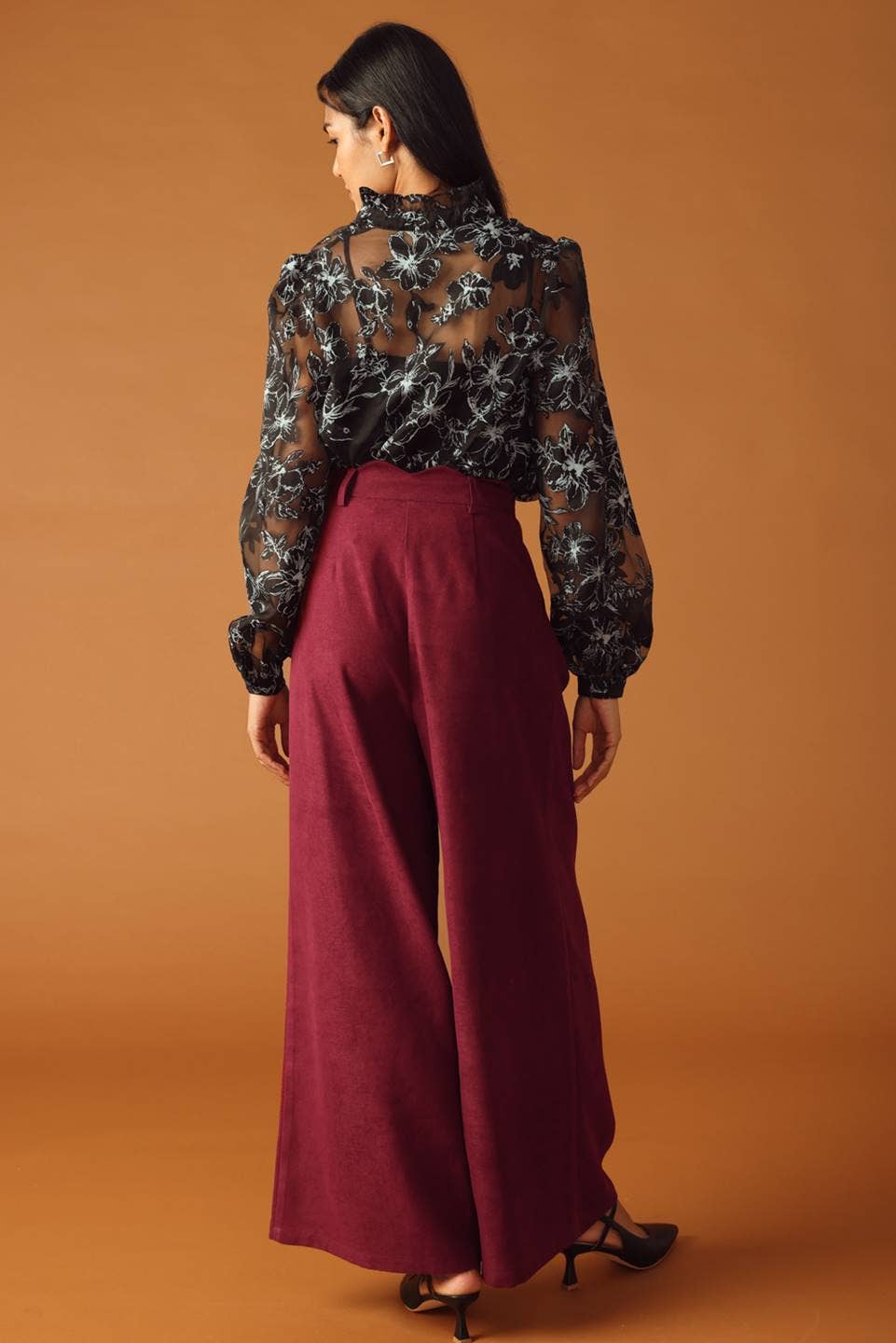 Corduroy Scallop Waistline Pants