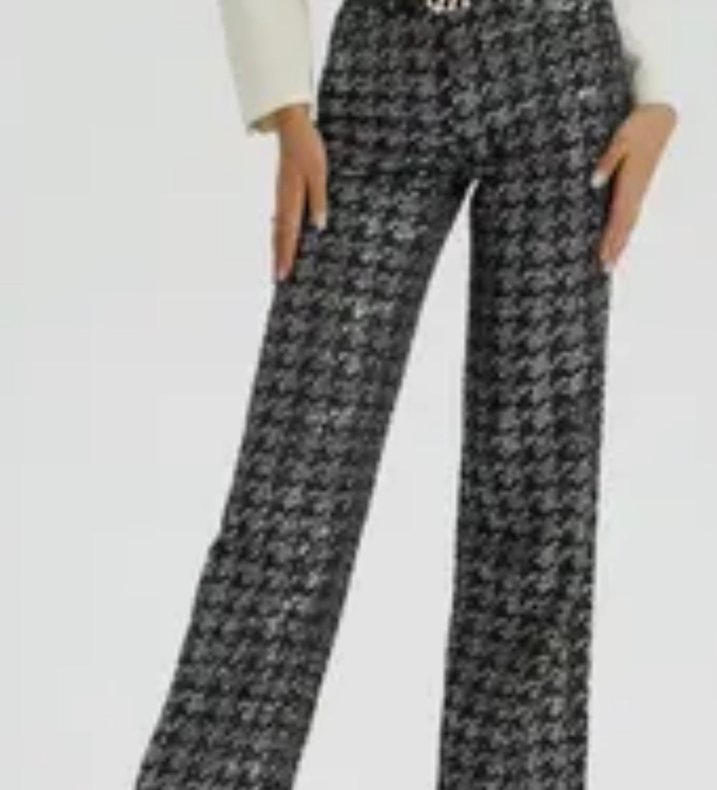 High Waist Edited Embellished Wide Leg Trousers