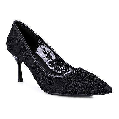 Lace Stiletto Party Pump