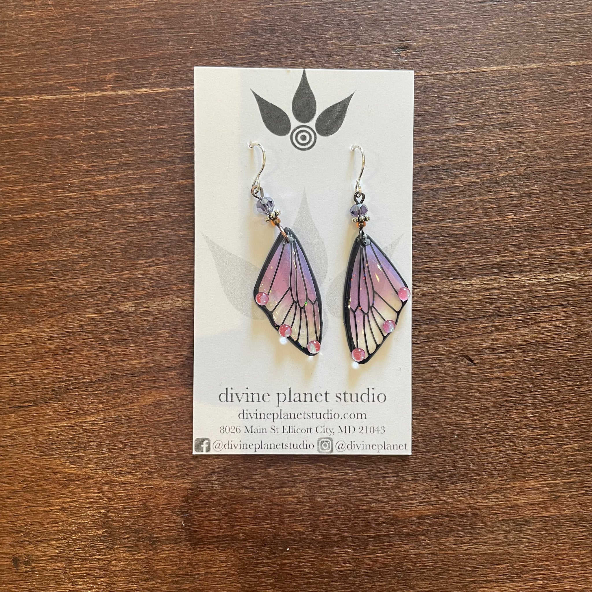 Butterfly Wing Resin Earrings