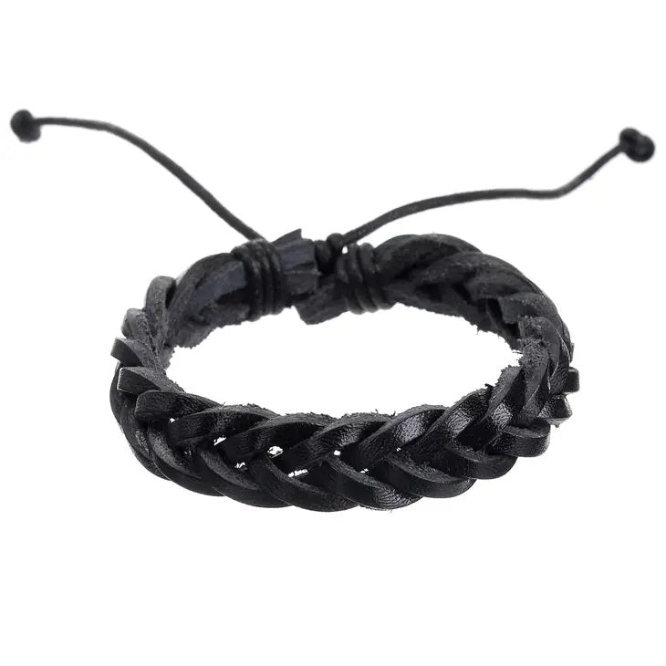 CAV-Men's Adjustable Leather Bracelets