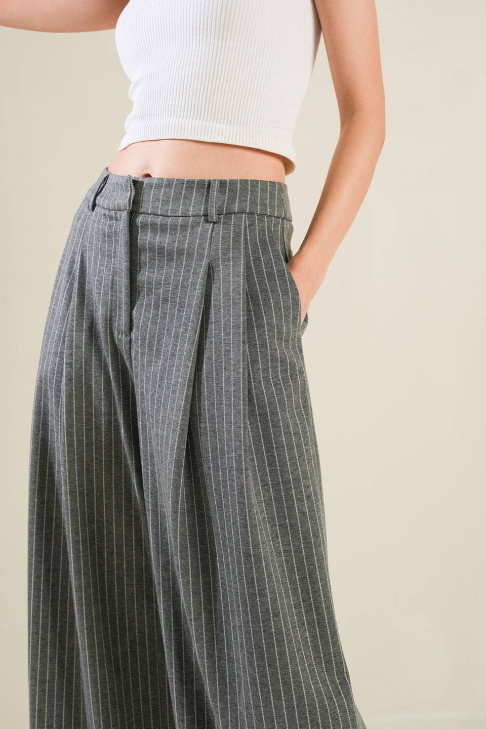 Woolen Striped Pants