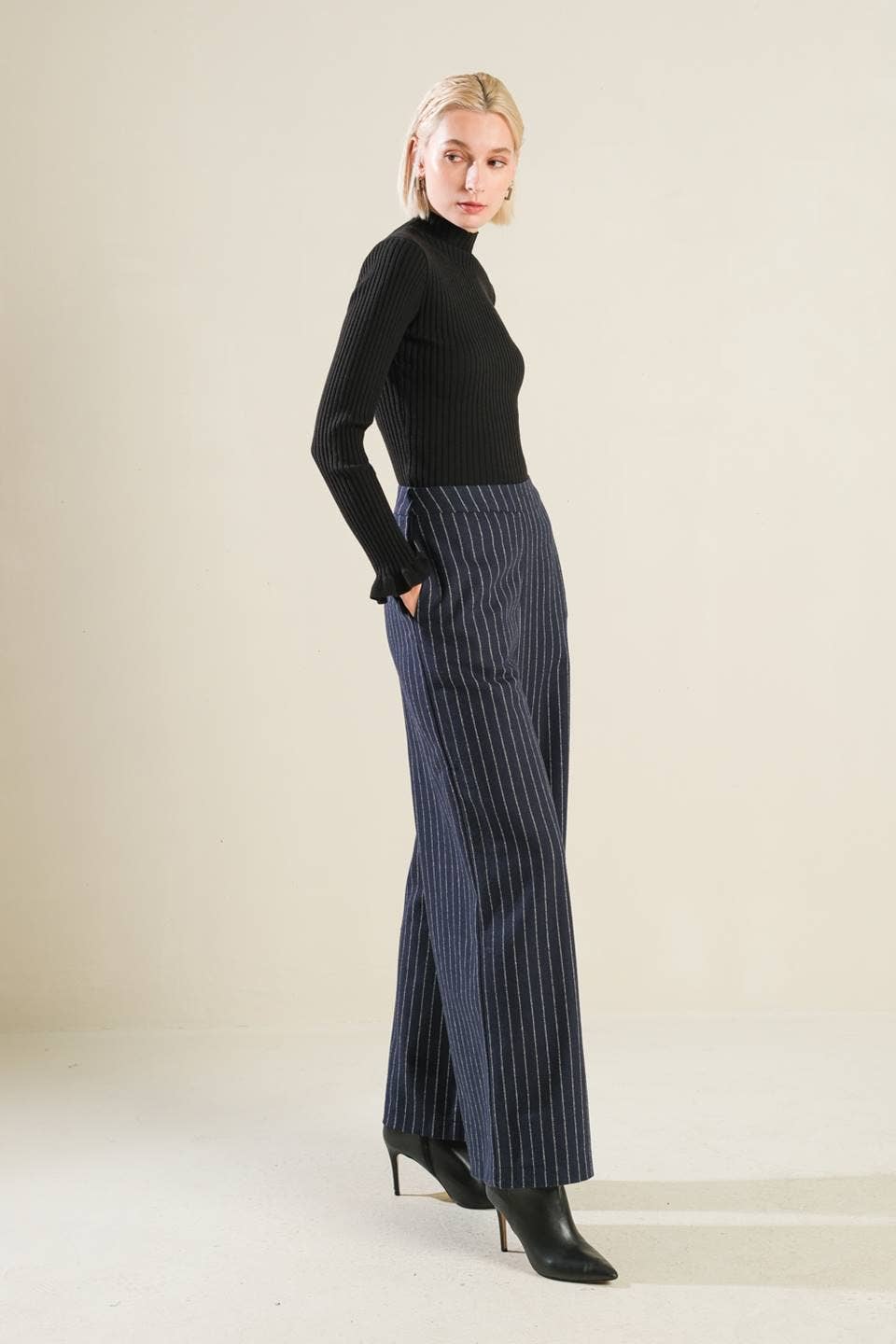 Woolen Striped Pants