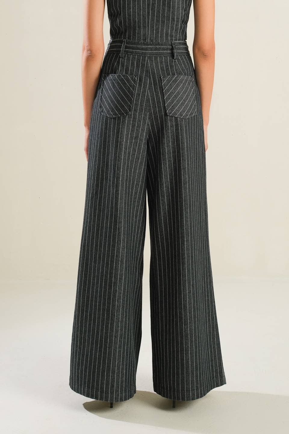 Striped Denim Pants