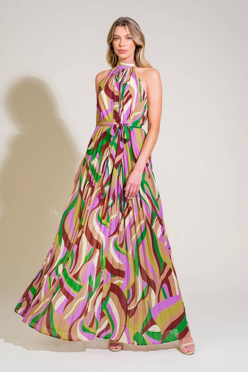 Flowing Halter Maxi Dress