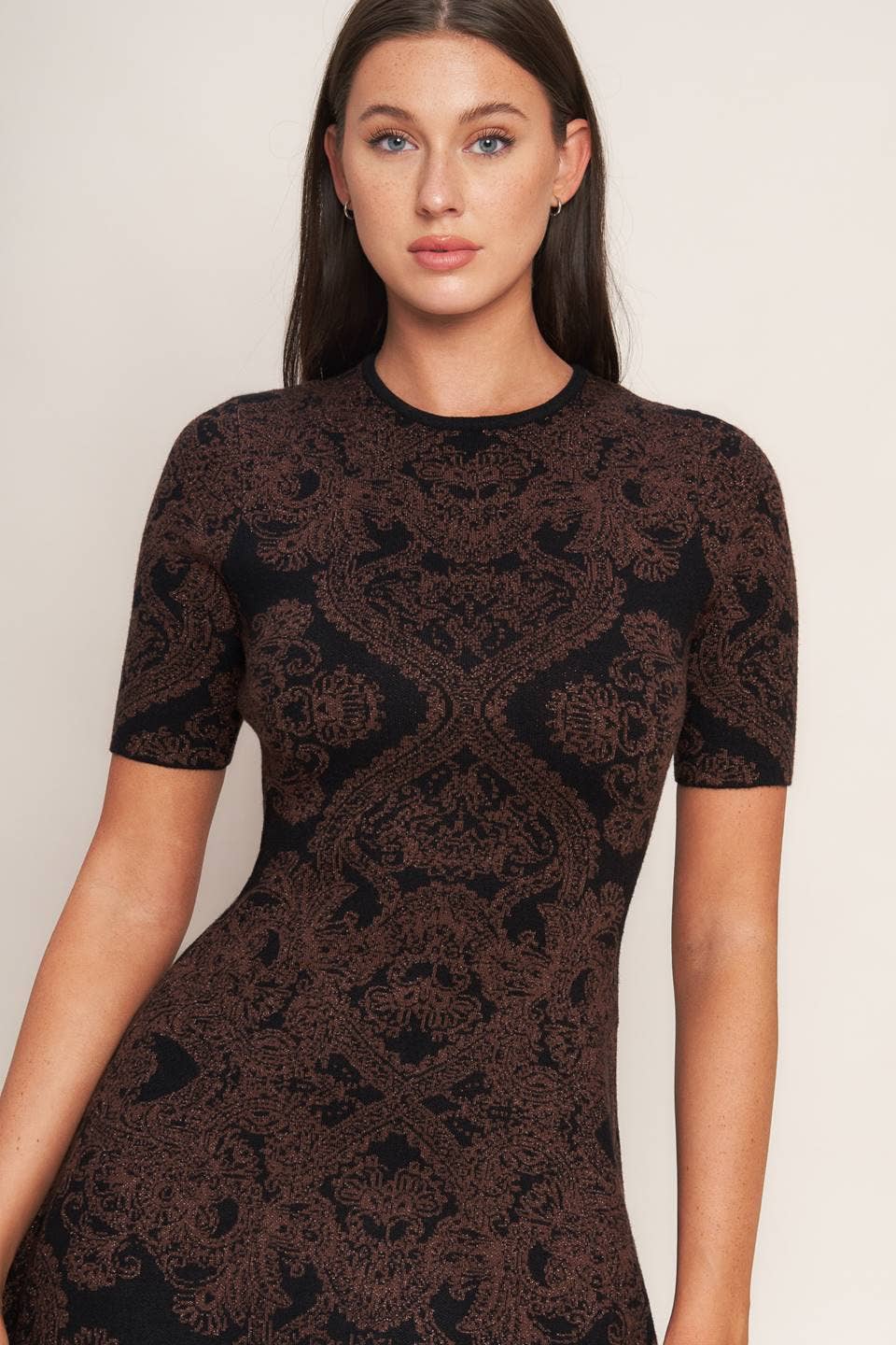 Jacquard Sweater Midi Dress Jacquard Sweater Midi Dress
