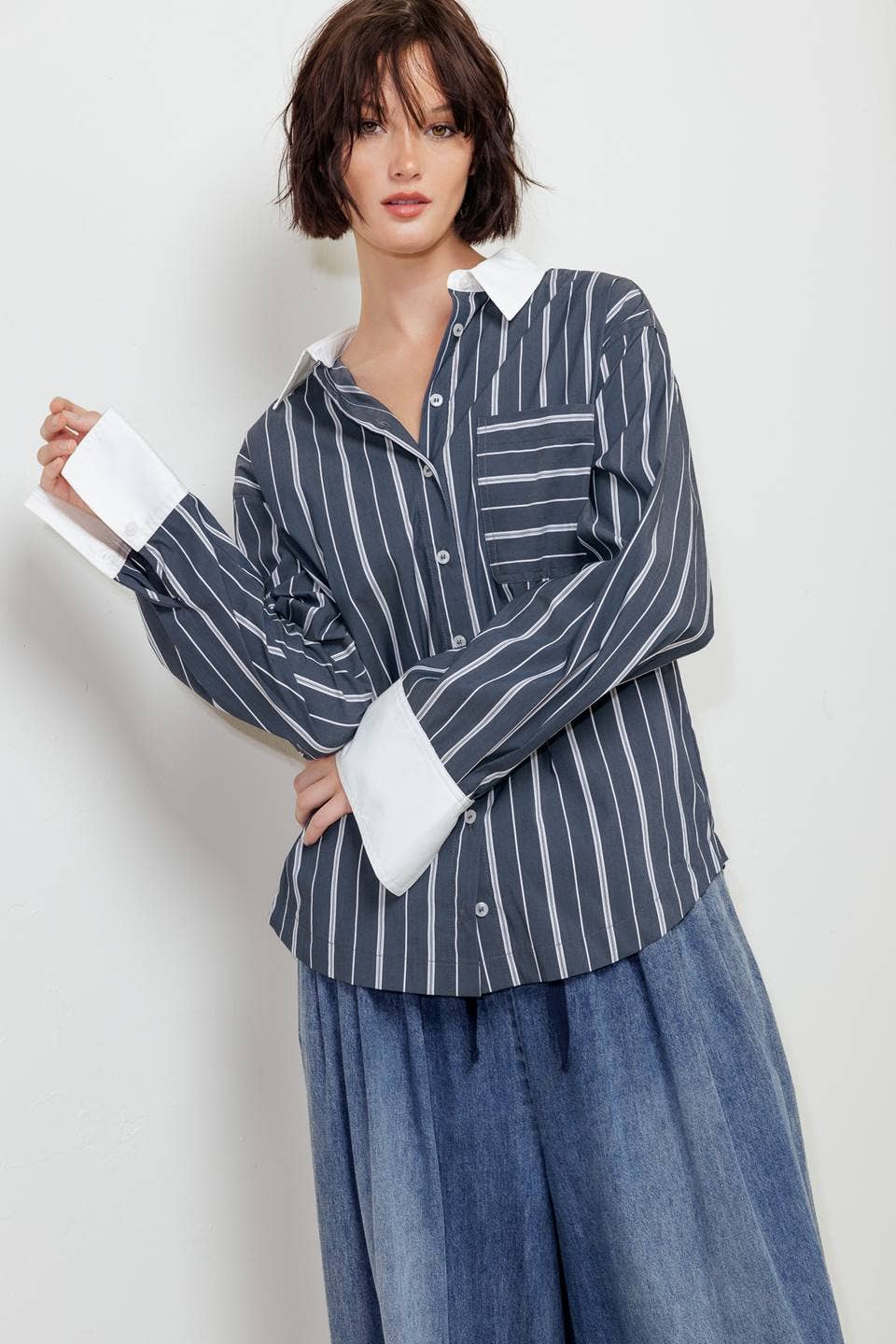 Striped Woven Blouse
