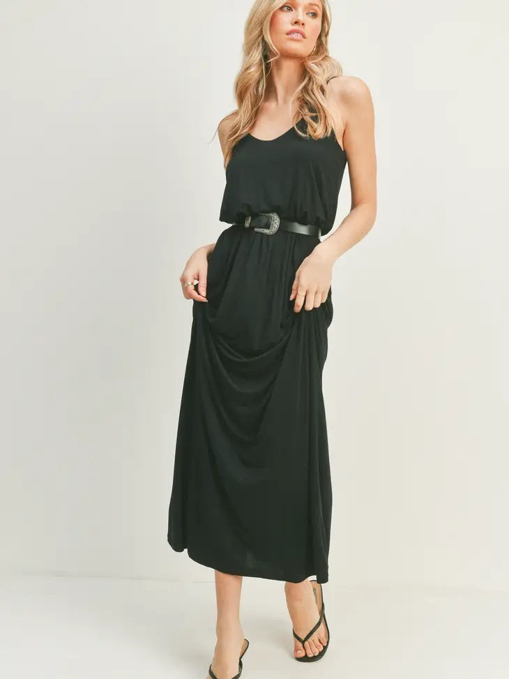 Black Maxi Dress w/ Adjustable Straps