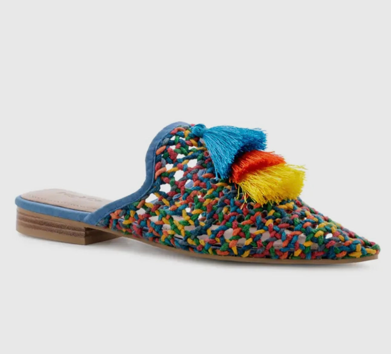 Zooey Colorful Woven Flat Mules