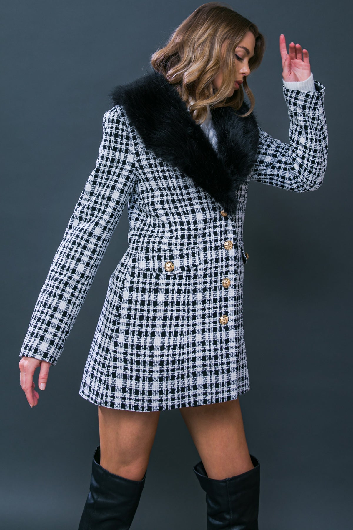 Tweed Midi Coat