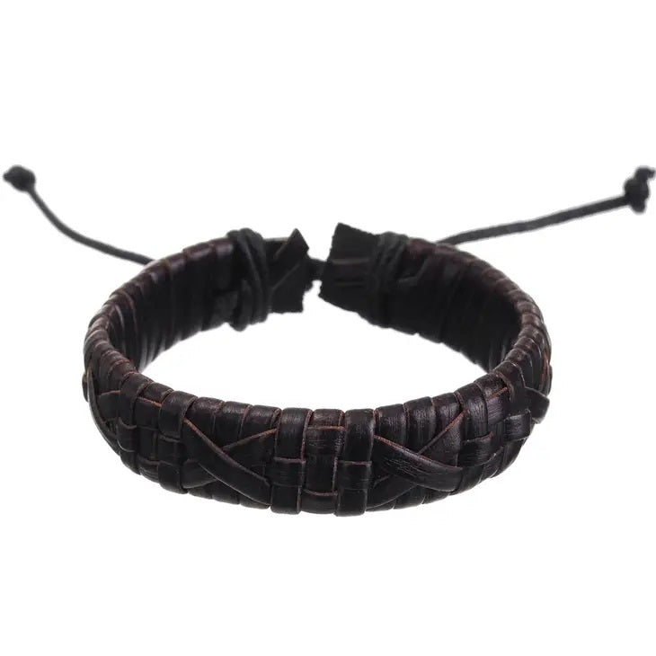 CAV-Men's Adjustable Leather Bracelets