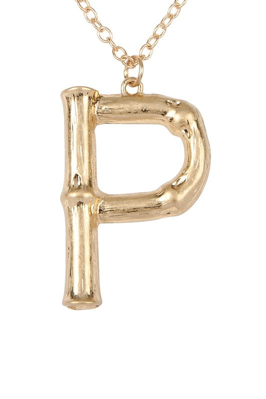 Cast Metal Alphabet Pendant Necklace/Earrings Set