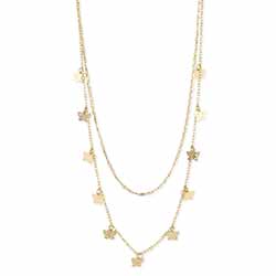 Butterfly Charms Gold Layer Necklace