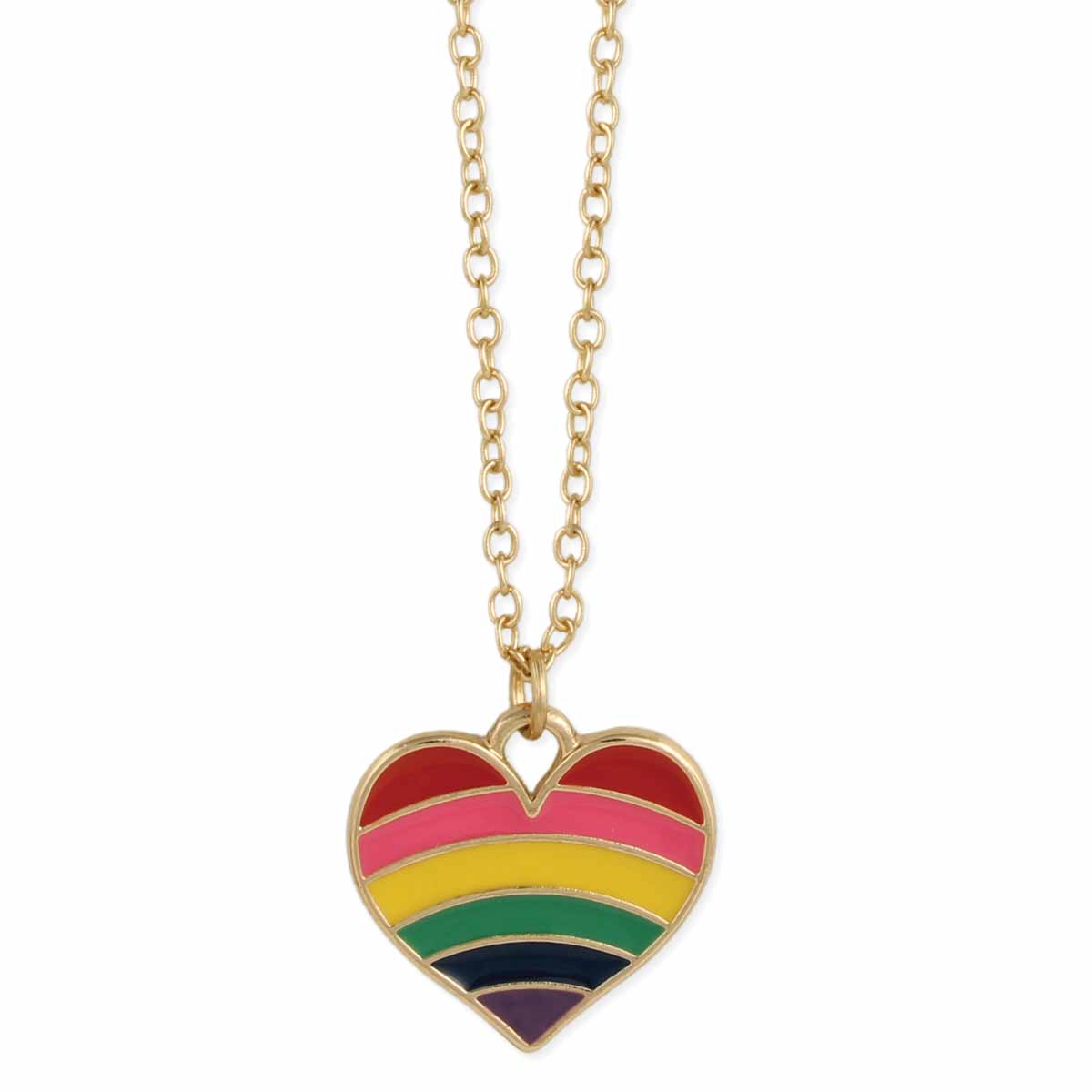 Everyone Loves Rainbow Heart Necklace