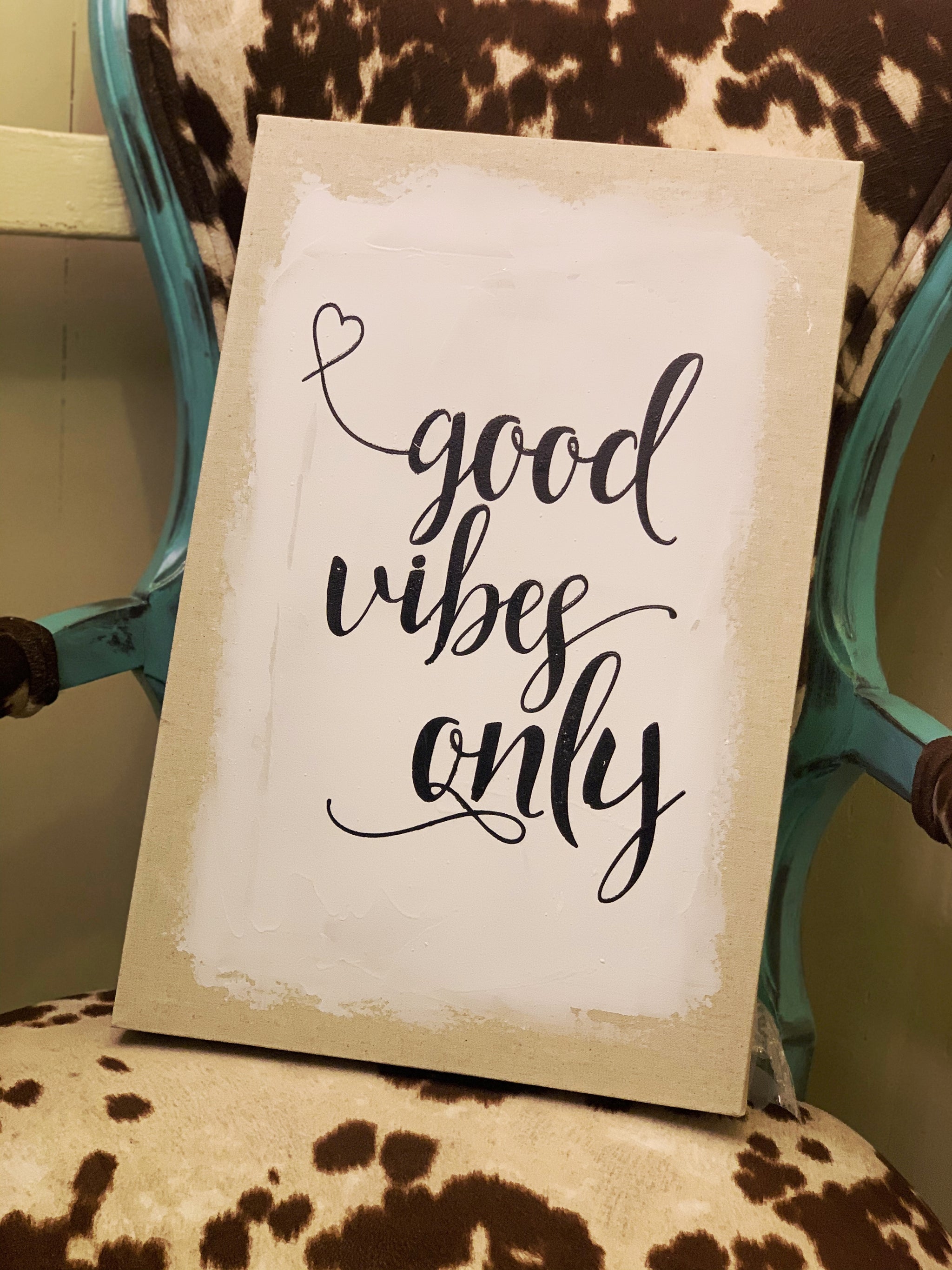 Good Vibes Only Canvas Picture