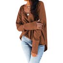 Loose Solid Color Long Sleeve Top