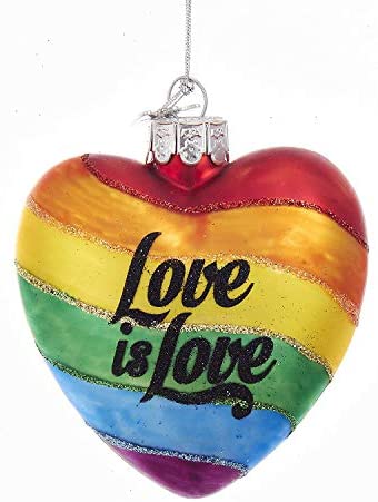 Love is Love Glass Ornament