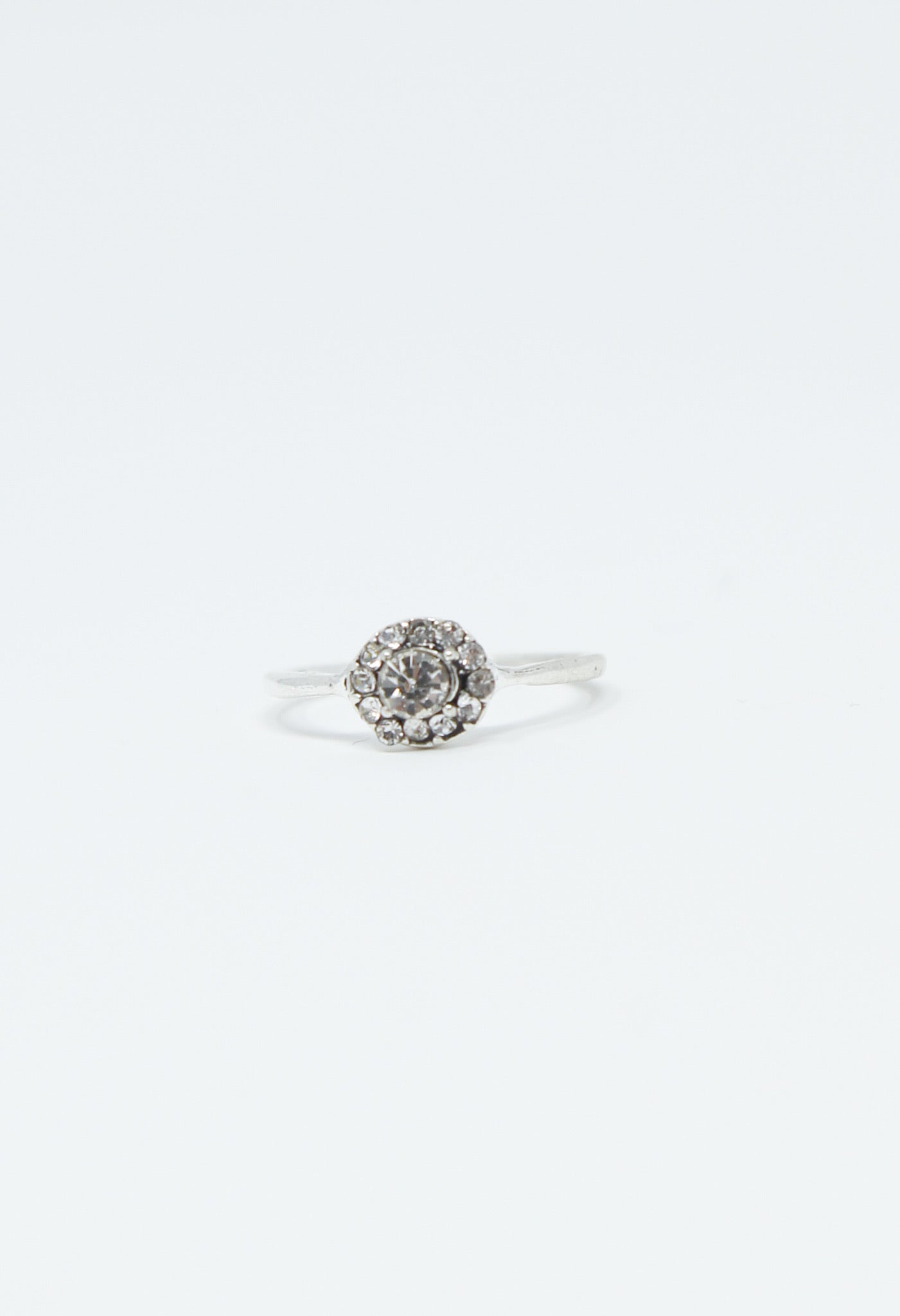 Silver Crystal Mini Cluster Ring