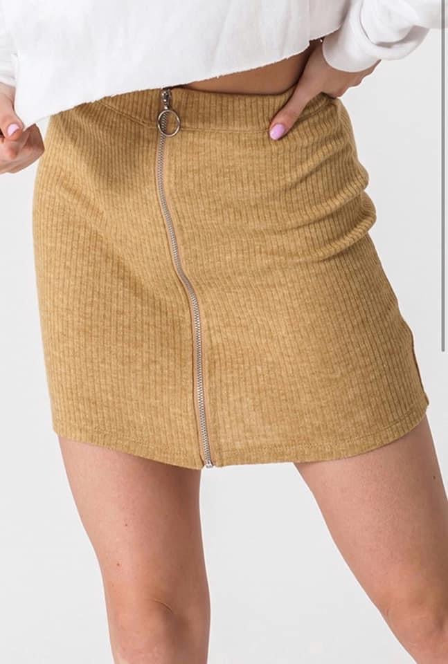 O Zip Mini Skirt