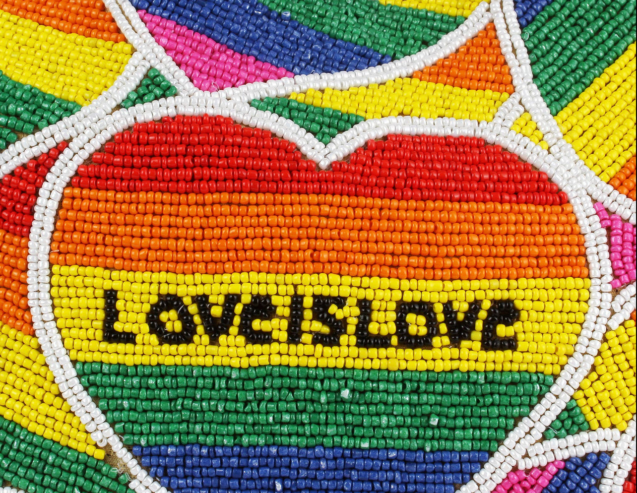 “Love Is Love” Beaded Clutch