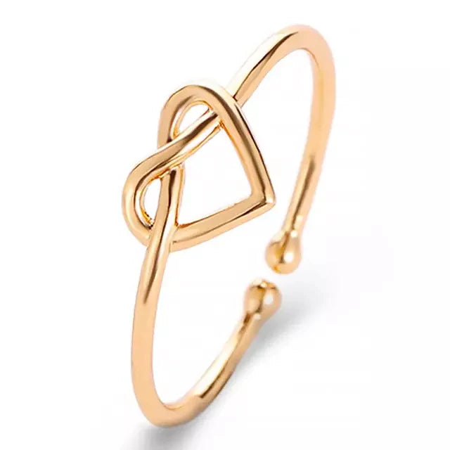 Heart Knot Adjustable Ring
