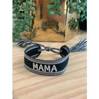 “Mama” Embroidered Bracelet