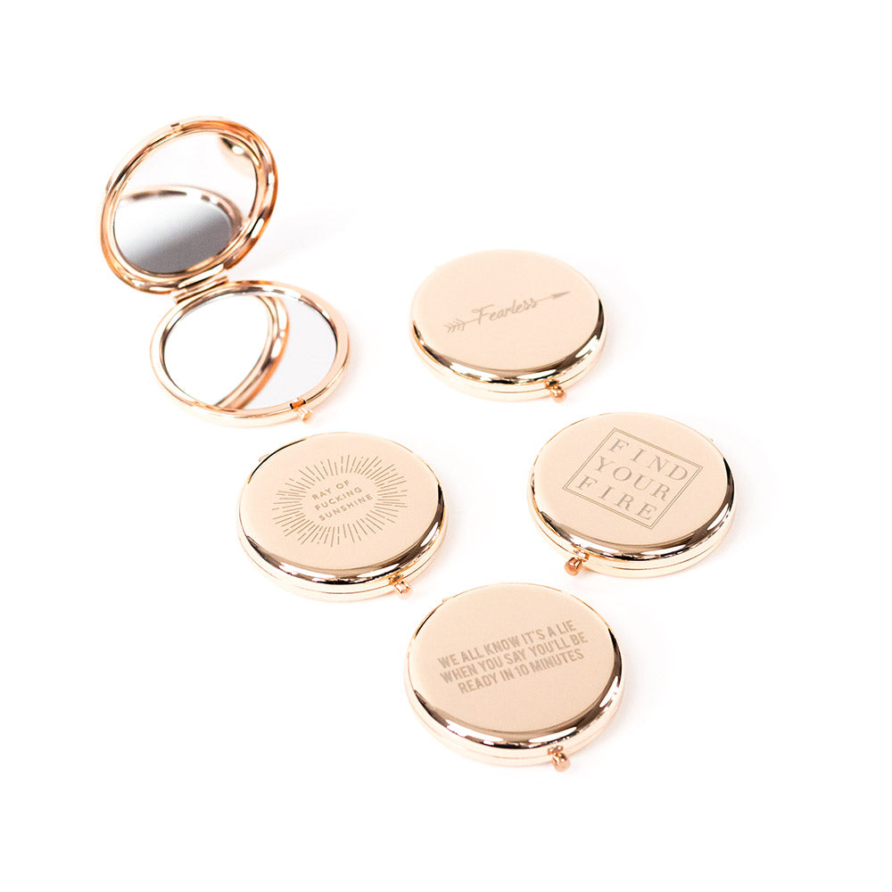 Rose Gold Compact Mirrors